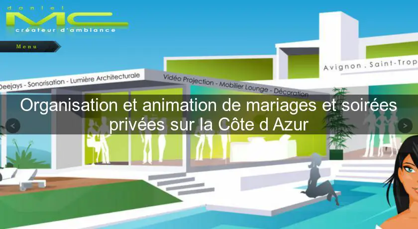 Organisation et animation de mariages et soirées privées sur la Côte d'Azur