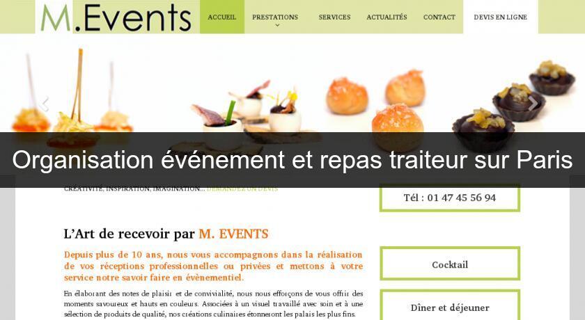 Organisation événement et repas traiteur sur Paris