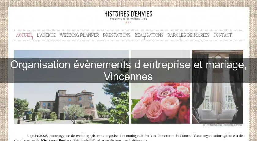 Organisation évènements d'entreprise et mariage, Vincennes
