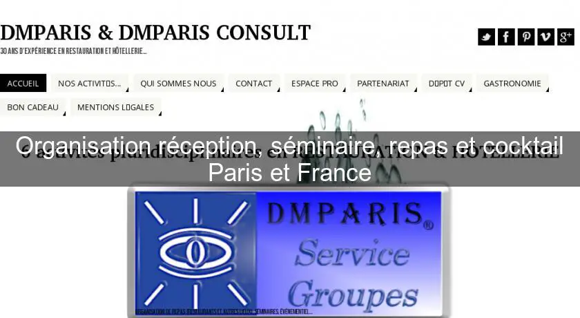Organisation réception, séminaire, repas et cocktail Paris et France
