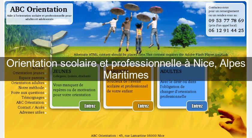 Orientation scolaire et professionnelle à Nice, Alpes Maritimes