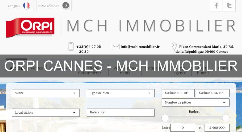 ORPI CANNES - MCH IMMOBILIER ORPI CANNES - MCH IMMOBILIER