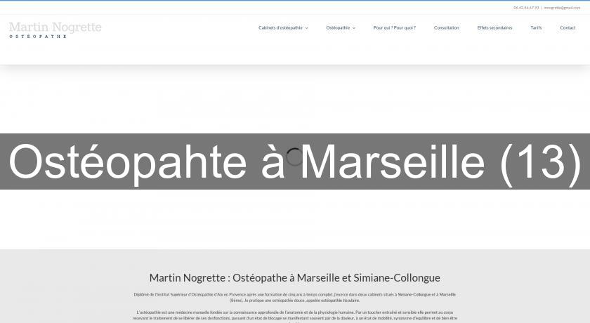 Ostéopahte à Marseille (13) Ostéopahte à Marseille (13)