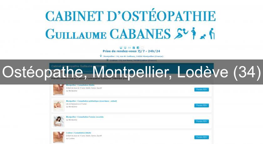 Ostéopathe, Montpellier, Lodève (34)