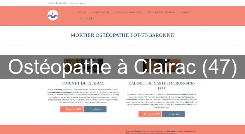 Ostéopathe à Clairac (47)