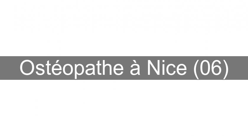 Ostéopathe à Nice (06)