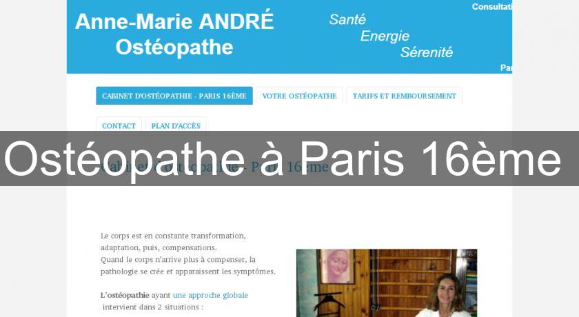 Ostéopathe à Paris 16ème 