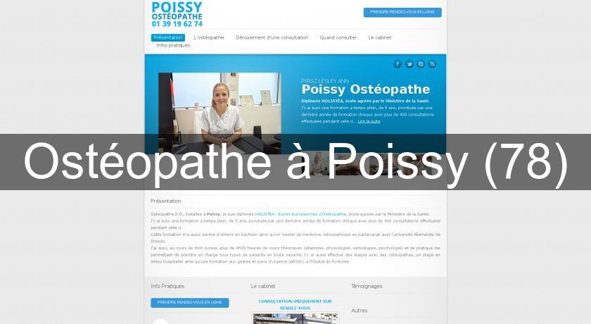 Ostéopathe à Poissy (78) Ostéopathe à Poissy (78)