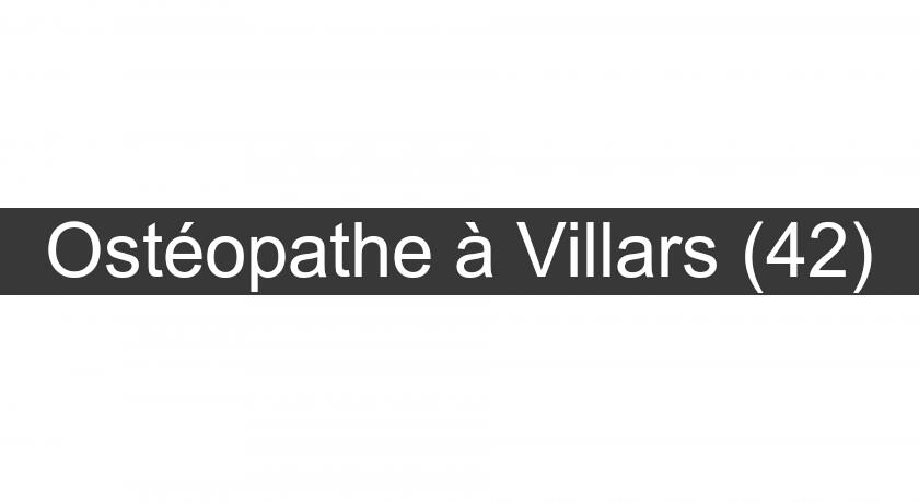 Ostéopathe à Villars (42)