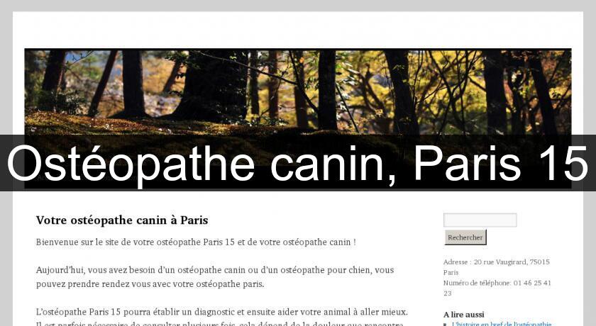 Ostéopathe canin, Paris 15 Ostéopathe canin, Paris 15
