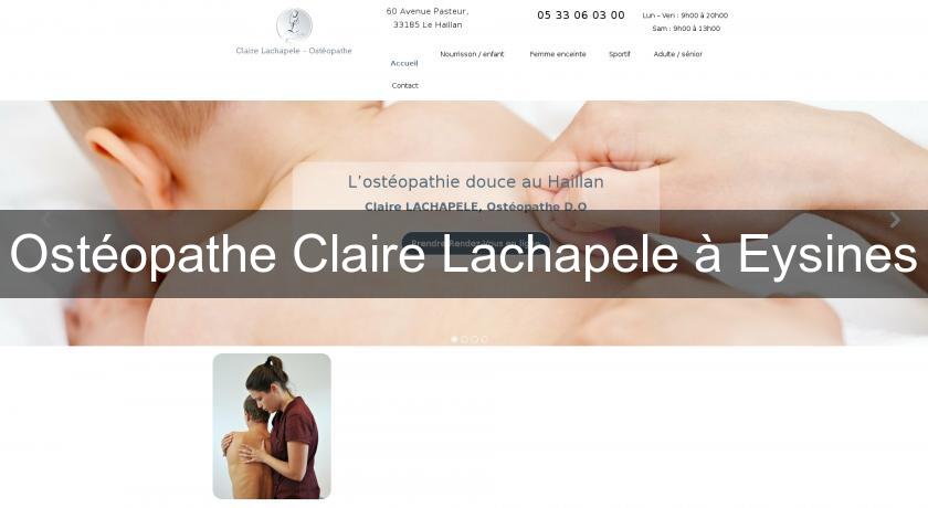 Ostéopathe Claire Lachapele à Eysines Ostéopathe Claire Lachapele à Eysines