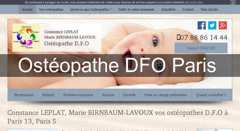 Ostéopathe DFO Paris Ostéopathe DFO Paris