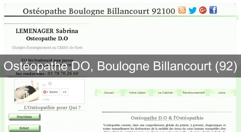 Ostéopathe DO, Boulogne Billancourt (92) Ostéopathe DO, Boulogne Billancourt (92)