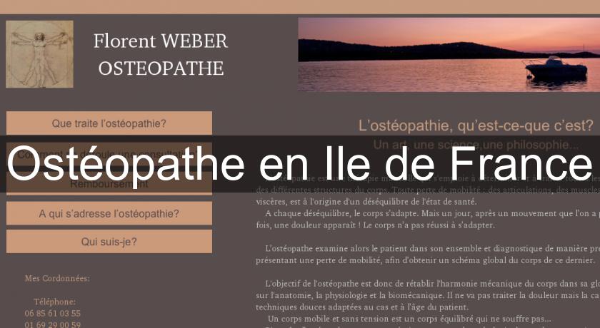 Ostéopathe en Ile de France