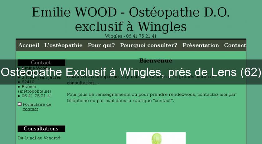 Ostéopathe Exclusif à Wingles, près de Lens (62) Ostéopathe Exclusif à Wingles, près de Lens (62)