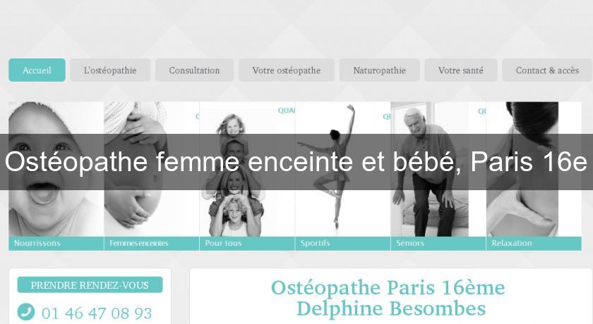 Ostéopathe femme enceinte et bébé, Paris 16e