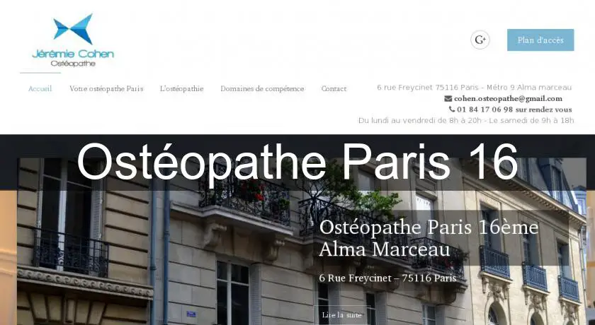 Ostéopathe Paris 16