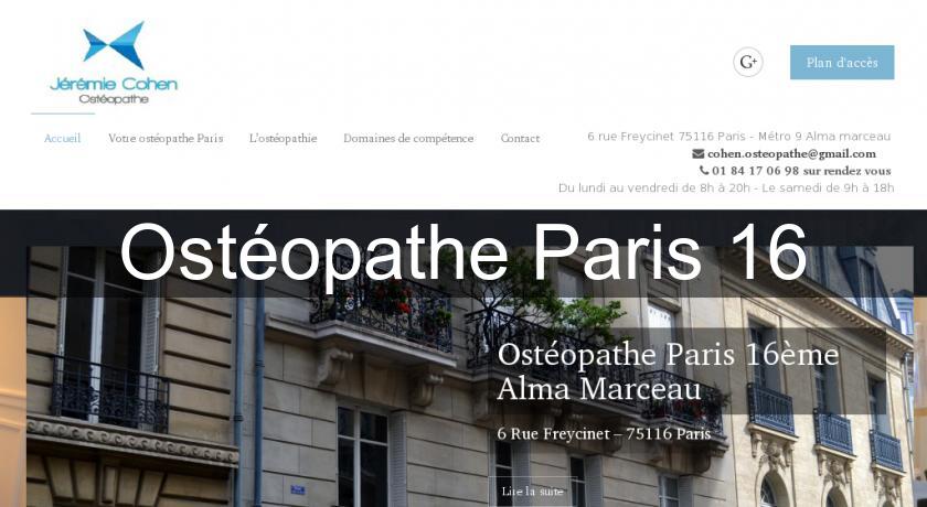 Ostéopathe Paris 16 Ostéopathe Paris 16