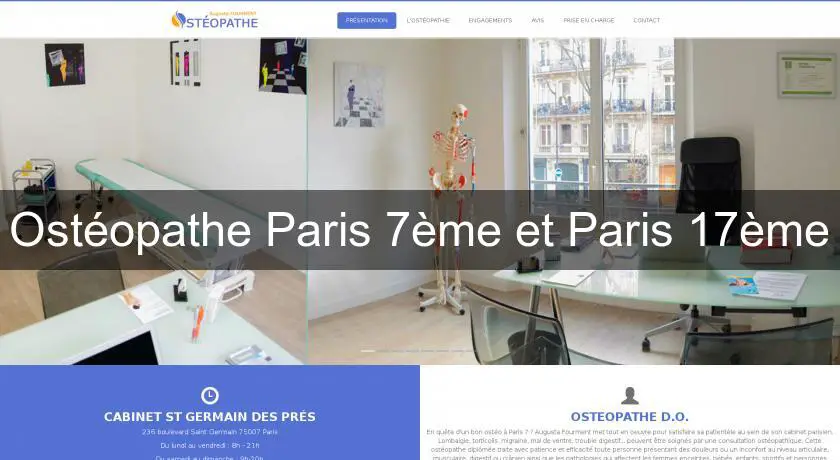 Ostéopathe Paris 7ème et Paris 17ème