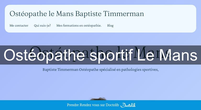 Ostéopathe sportif Le Mans