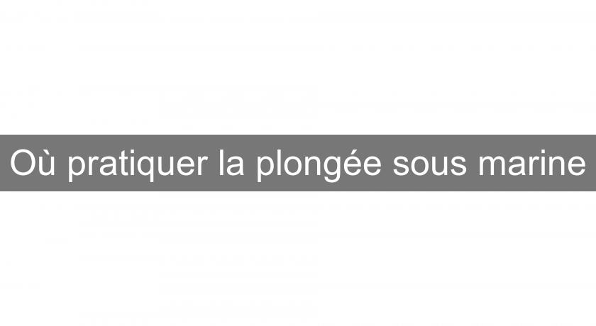 Où pratiquer la plongée sous marine Où pratiquer la plongée sous marine