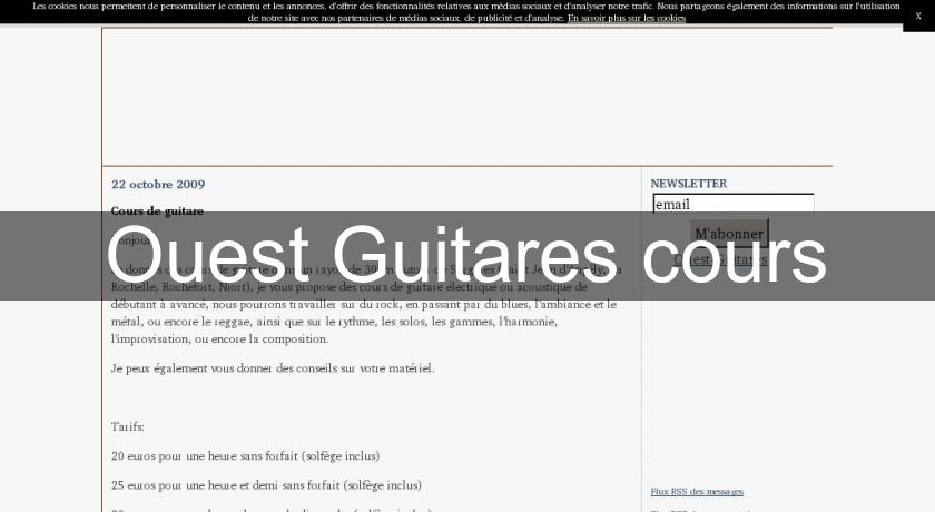 Ouest Guitares cours Ouest Guitares cours