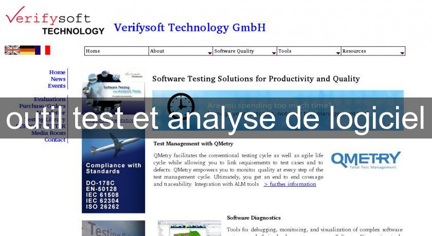 outil test et analyse de logiciel outil test et analyse de logiciel