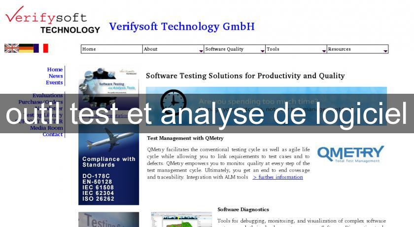 outil test et analyse de logiciel