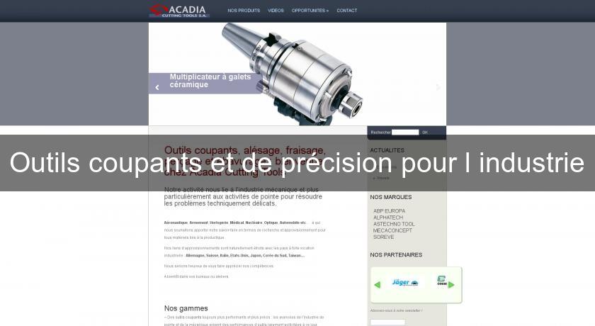 Outils coupants et de précision pour l'industrie Outils coupants et de précision pour l'industrie