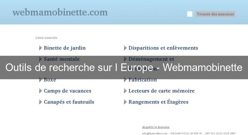 Outils de recherche sur l'Europe - Webmamobinette