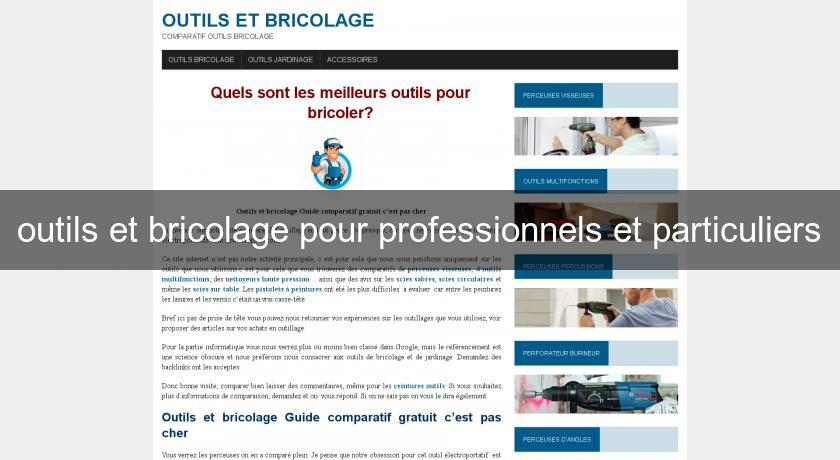 outils et bricolage pour professionnels et particuliers