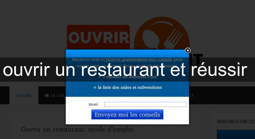 ouvrir un restaurant et réussir 