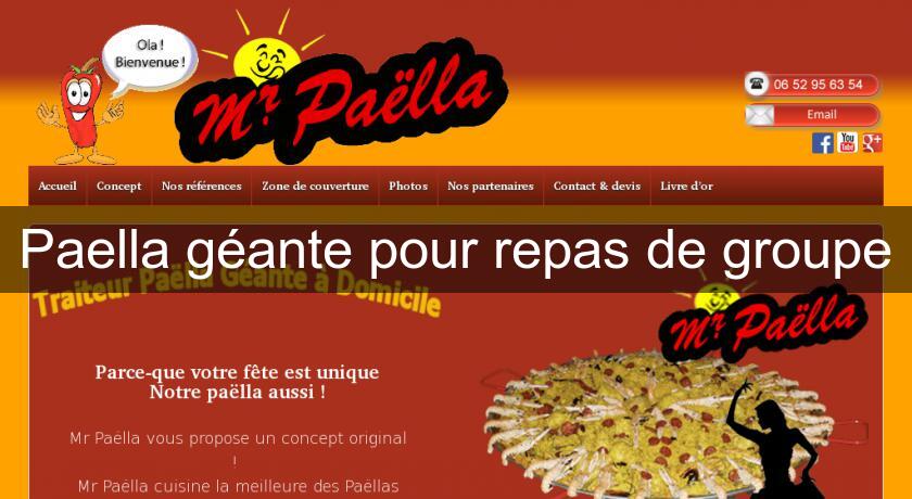 Paella géante pour repas de groupe Paella géante pour repas de groupe