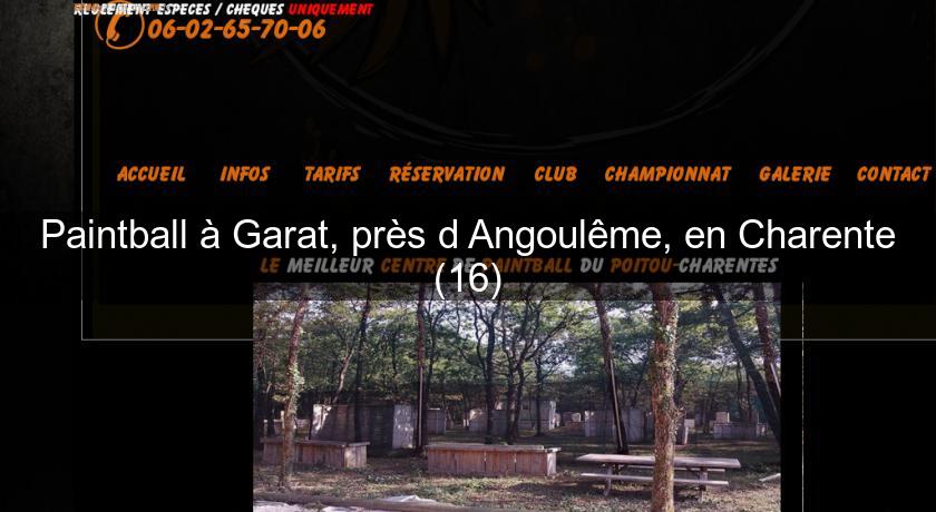 Paintball à Garat, près d'Angoulême, en Charente (16)