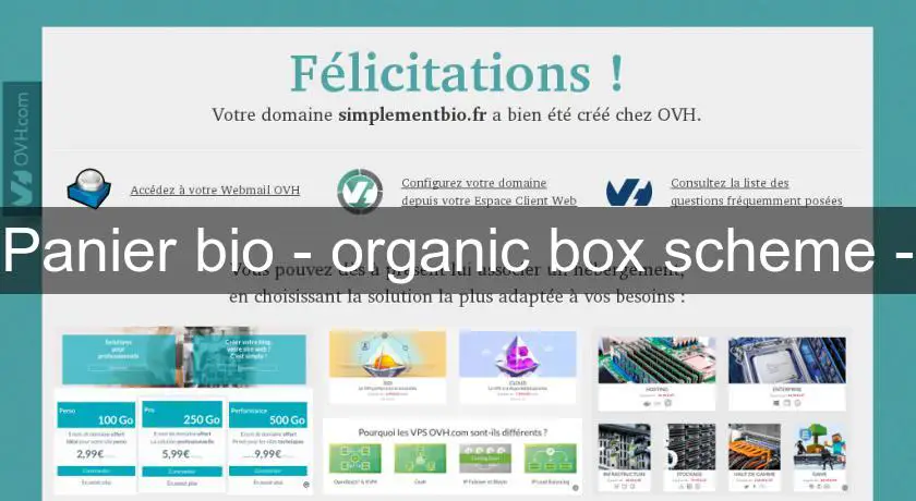 Panier bio - organic box scheme -