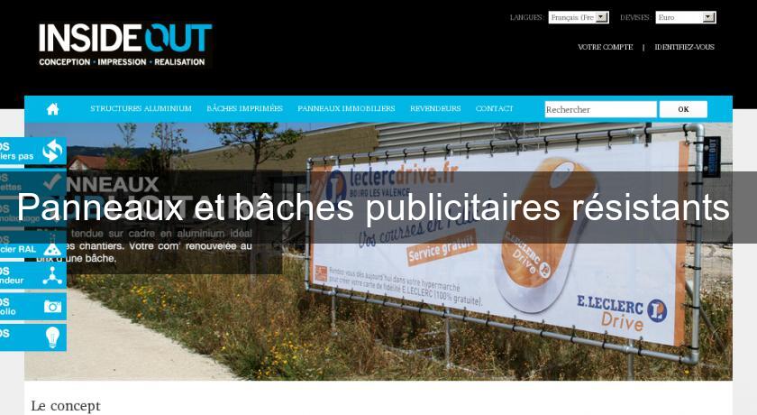 Panneaux et bâches publicitaires résistants Panneaux et bâches publicitaires résistants