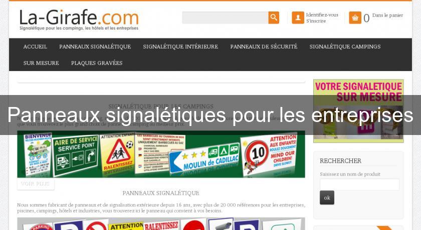 Panneaux signalétiques pour les entreprises