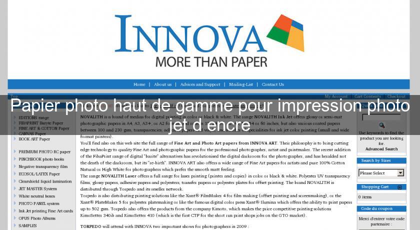 Papier photo haut de gamme pour impression photo jet d'encre Papier photo haut de gamme pour impression photo jet d'encre