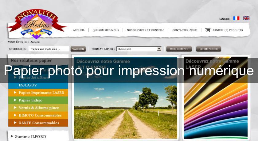 Papier photo pour impression numérique