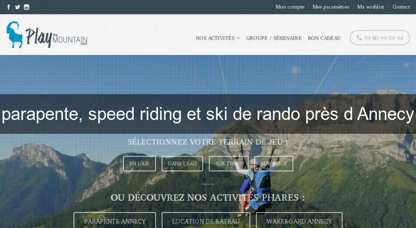 parapente, speed riding et ski de rando près d'Annecy