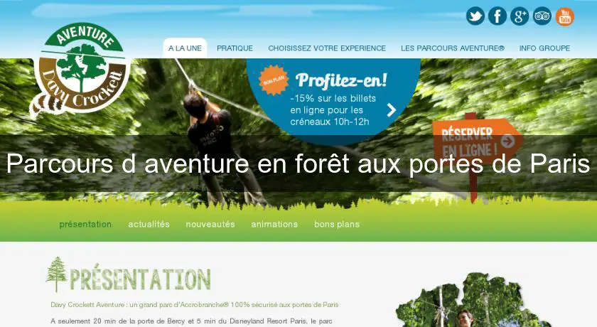 Parcours d'aventure en forêt aux portes de Paris