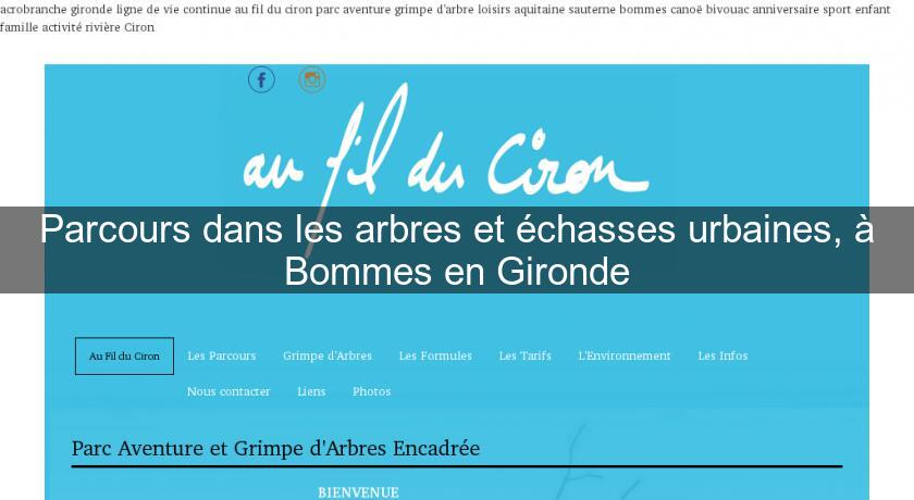 Parcours dans les arbres et échasses urbaines, à Bommes en Gironde Parcours dans les arbres et échasses urbaines, à Bommes en Gironde