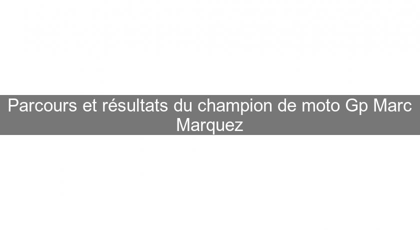 Parcours et résultats du champion de moto Gp Marc Marquez