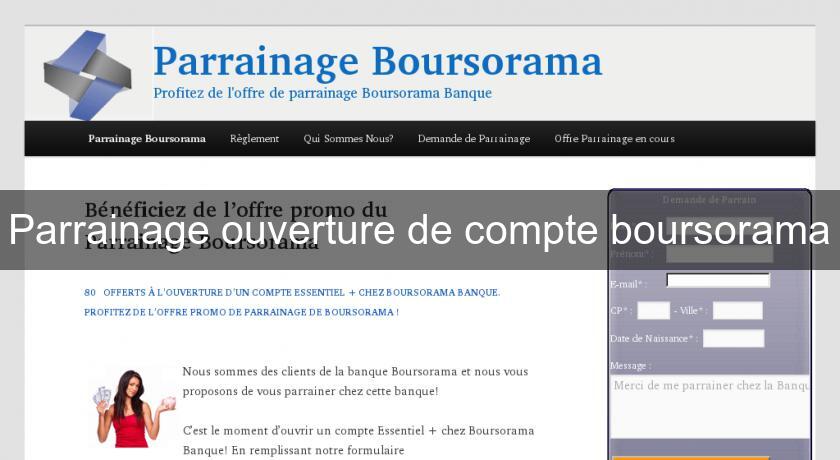 Parrainage ouverture de compte boursorama Parrainage ouverture de compte boursorama