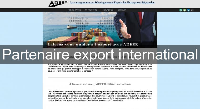 Partenaire export international Partenaire export international