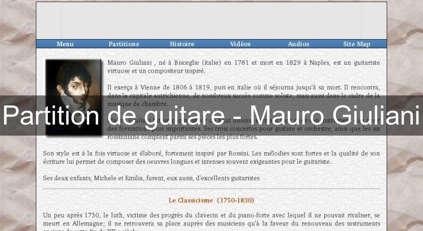 Partition de guitare - Mauro Giuliani Partition de guitare - Mauro Giuliani