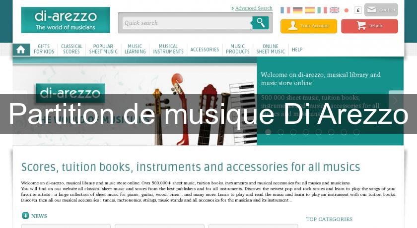 Partition de musique Di Arezzo Partition de musique Di Arezzo