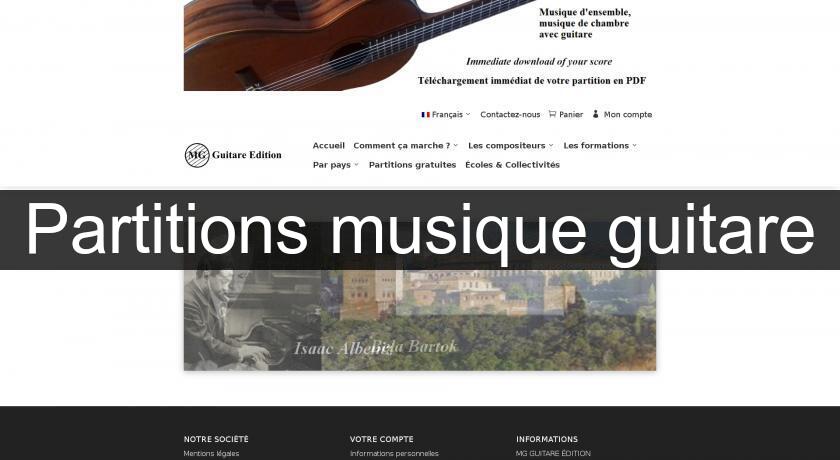 Partitions musique guitare