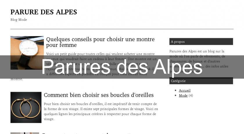 Parures des Alpes Parures des Alpes