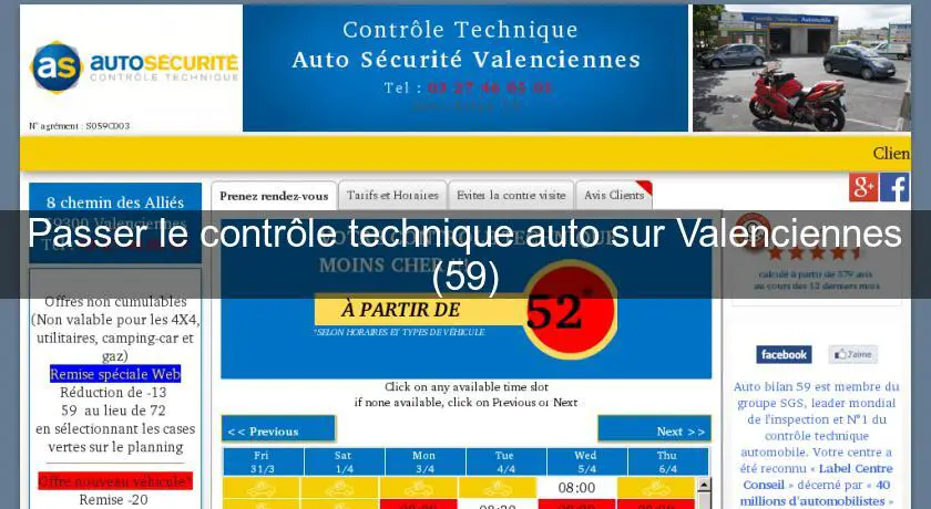 Passer le contrôle technique auto sur Valenciennes (59)